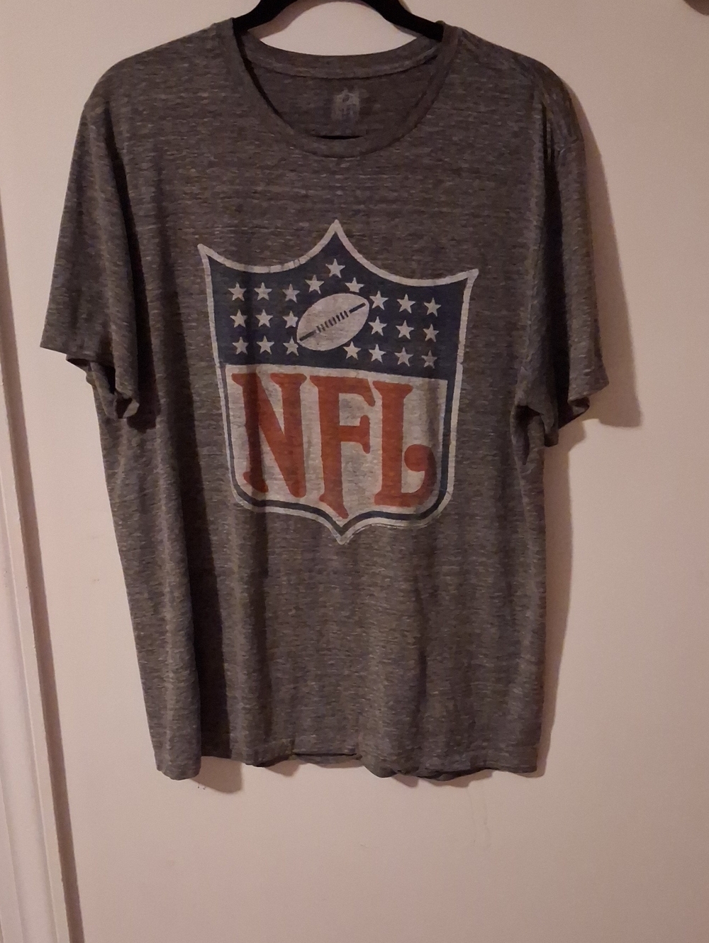 NFL Boys' Gray Short Sleeve Logo Tee - Classic Shield Design